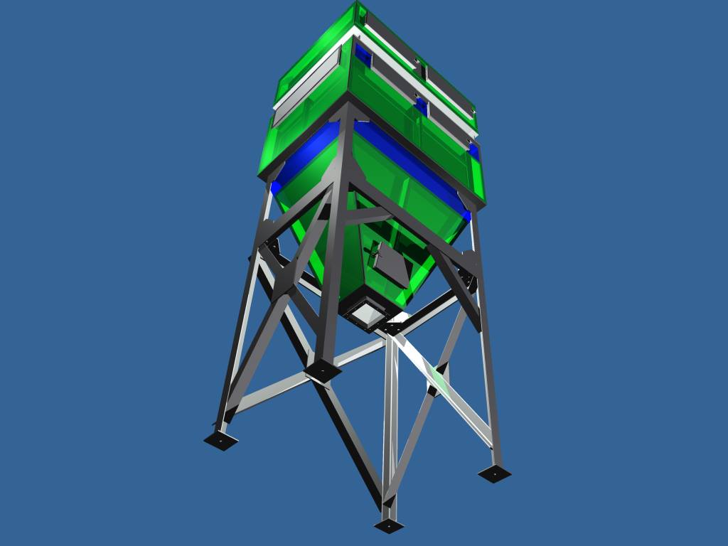 Filter spalín – multicyklón, konštrukcia