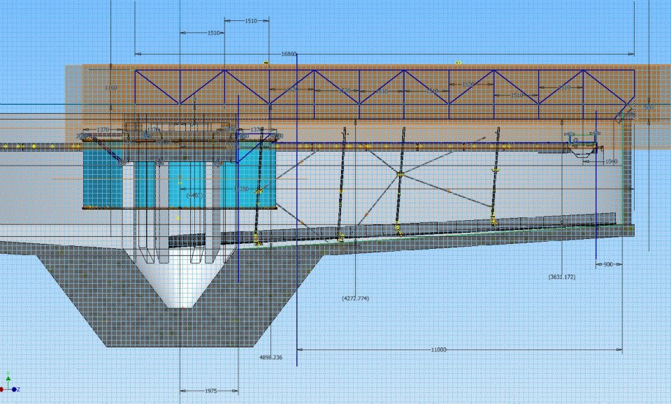 Usadzovacia nádrž ČOV – stredná časť